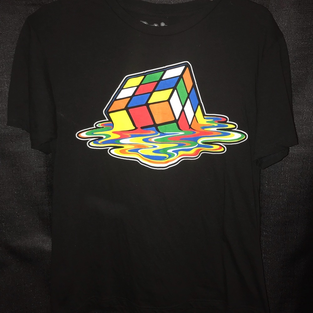 Melting Rubik’s Cube t shirt